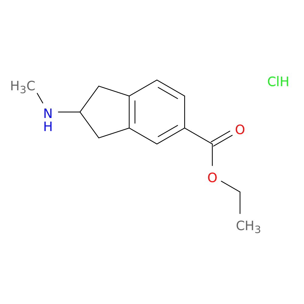 ethyl 2-(methylamino)-2,3-dihydro-1H-indene-5-carboxylate hydrochloride