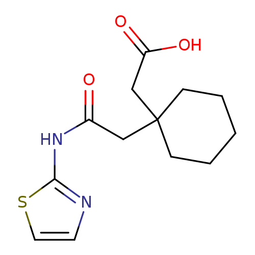 2-(1-{[(1,3-thiazol-2-yl)carbamoyl]methyl}cyclohexyl)acetic acid