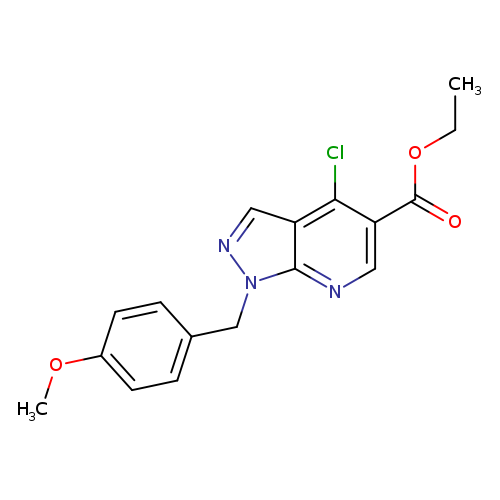 1H-Pyrazolo[3,4-b]pyridine-5-carboxylic acid,4-chloro-1-[(4-methoxyphenyl)methyl]-, ethyl ester
