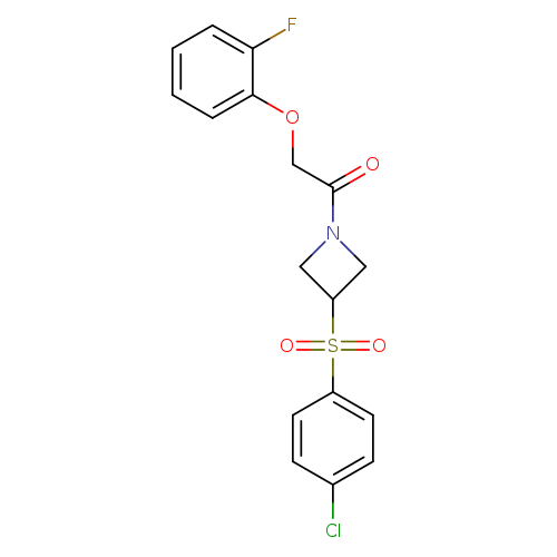 1-[3-(4-chlorobenzenesulfonyl)azetidin-1-yl]-2-(2-fluorophenoxy)ethan-1-one