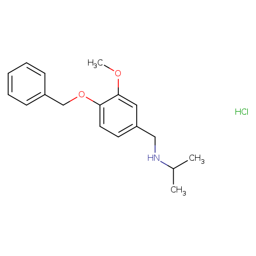 {[4-(benzyloxy)-3-methoxyphenyl]methyl}(propan-2-yl)amine hydrochloride