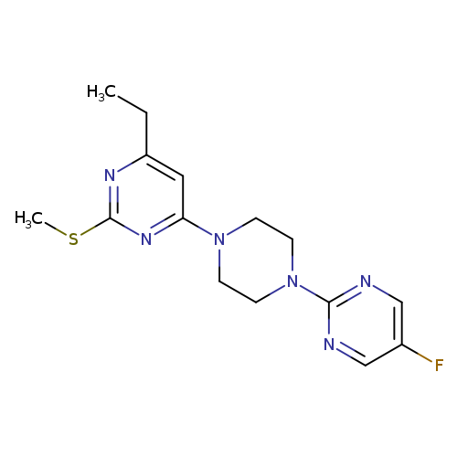 4-ethyl-6-[4-(5-fluoropyrimidin-2-yl)piperazin-1-yl]-2-(methylsulfanyl)pyrimidine