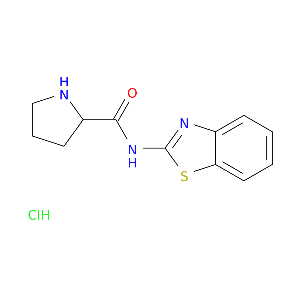 N-(1,3-benzothiazol-2-yl)pyrrolidine-2-carboxamide hydrochloride