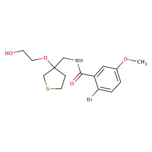 2-bromo-N-{[3-(2-hydroxyethoxy)thiolan-3-yl]methyl}-5-methoxybenzamide