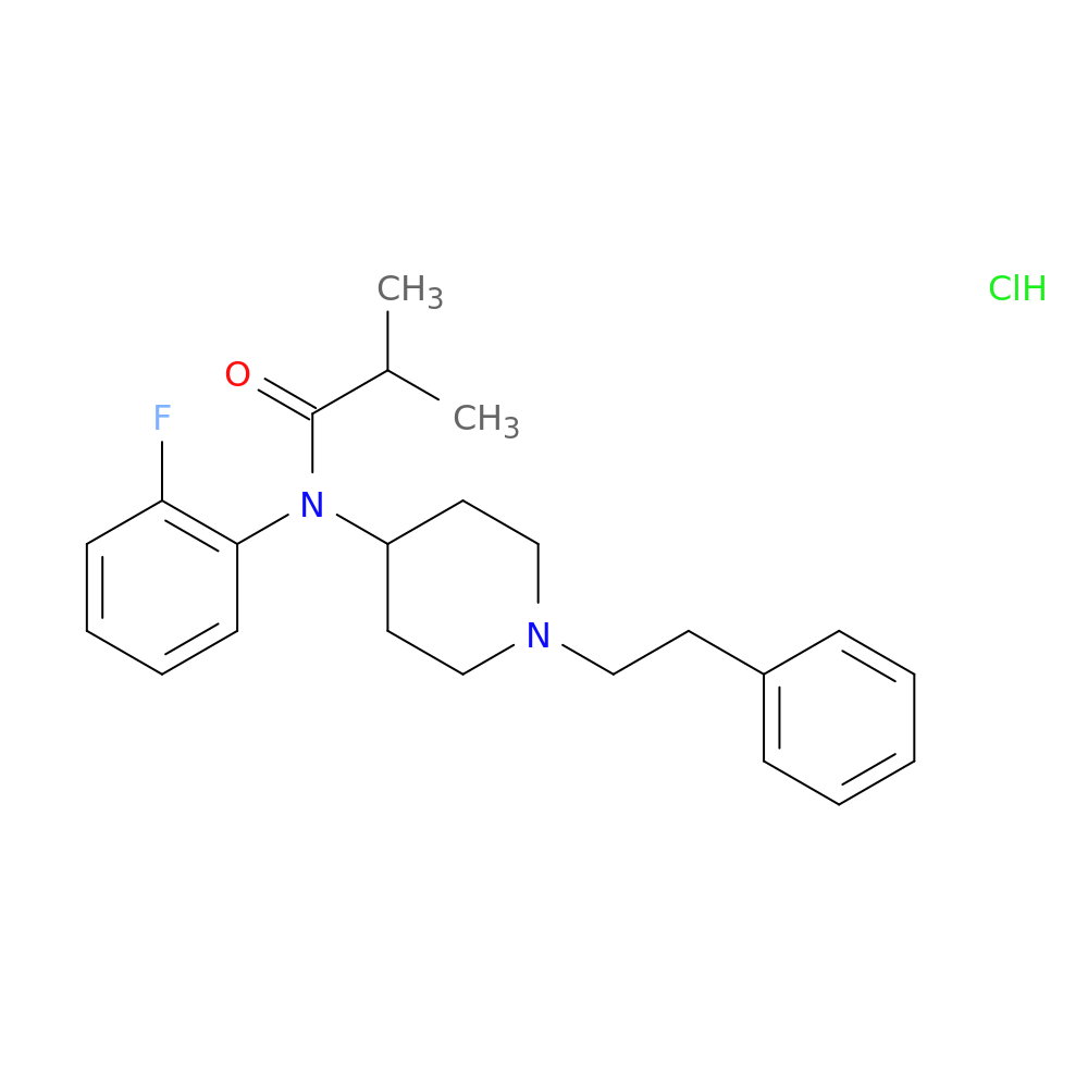 N-(2-fluorophenyl)-N-(1-phenethylpiperidin-4-yl)isobutyramide,monohydrochloride