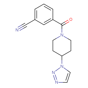 3-[4-(1H-1,2,3-triazol-1-yl)piperidine-1-carbonyl]benzonitrile