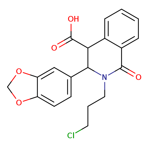 3-(2H-1,3-benzodioxol-5-yl)-2-(3-chloropropyl)-1-oxo-1,2,3,4-tetrahydroisoquinoline-4-carboxylic acid