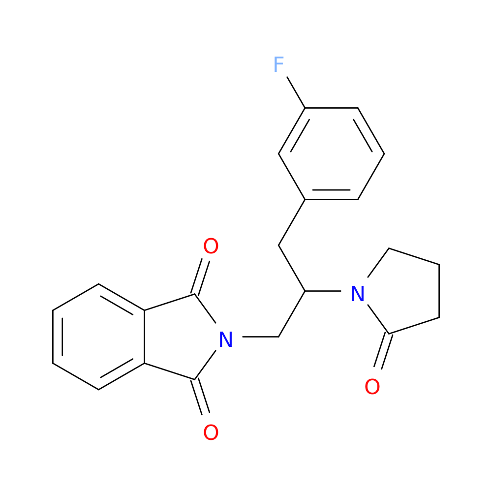 2-[3-(3-fluorophenyl)-2-(2-oxopyrrolidin-1-yl)propyl]-2,3-dihydro-1H-isoindole-1,3-dione