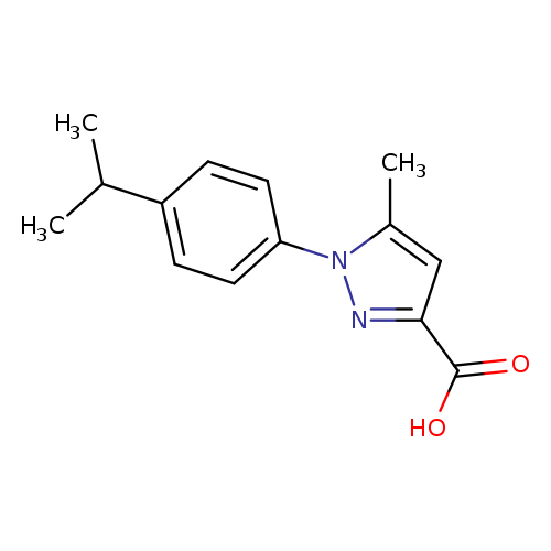5-methyl-1-[4-(propan-2-yl)phenyl]-1H-pyrazole-3-carboxylic acid