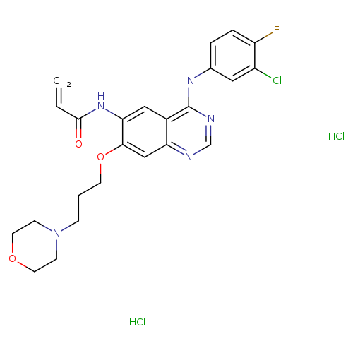 2-Propenamide, N-[4-[(3-chloro-4-fluorophenyl)amino]-7-[3-(4-morpholinyl)propoxy]-6-quinazolinyl]-, hydrochloride (1:2)
