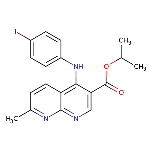 propan-2-yl 4-[(4-iodophenyl)amino]-7-methyl-1,8-naphthyridine-3-carboxylate