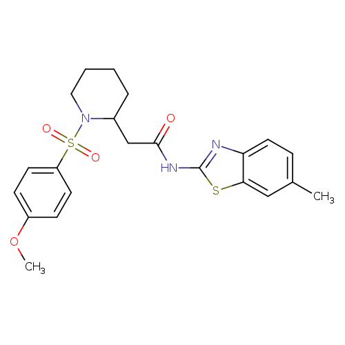 2-[1-(4-methoxybenzenesulfonyl)piperidin-2-yl]-N-(6-methyl-1,3-benzothiazol-2-yl)acetamide
