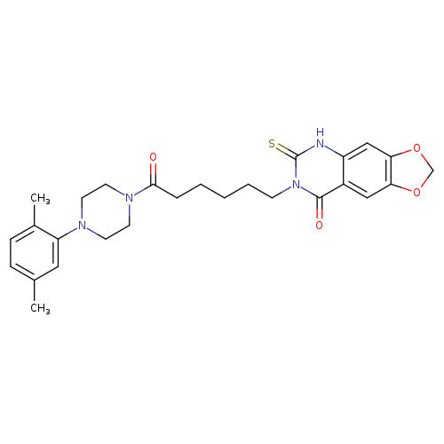 7-{6-[4-(2,5-dimethylphenyl)piperazin-1-yl]-6-oxohexyl}-6-sulfanylidene-2H,5H,6H,7H,8H-[1,3]dioxolo[4,5-g]quinazolin-8-one