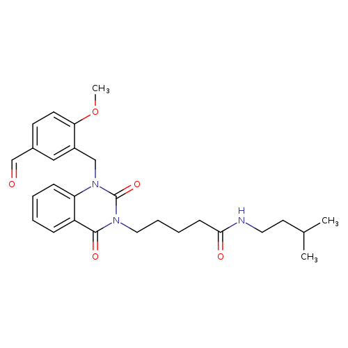 5-{1-[(5-formyl-2-methoxyphenyl)methyl]-2,4-dioxo-1,2,3,4-tetrahydroquinazolin-3-yl}-N-(3-methylbutyl)pentanamide