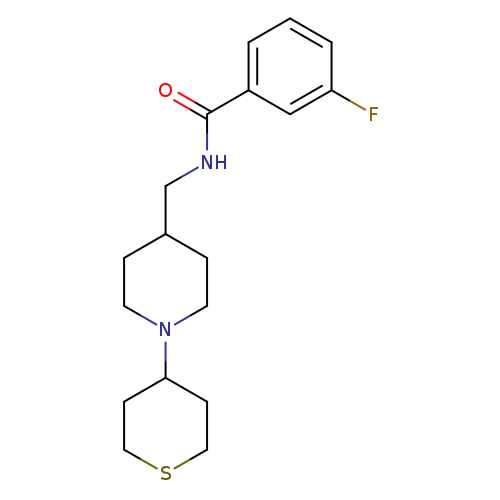 3-fluoro-N-{[1-(thian-4-yl)piperidin-4-yl]methyl}benzamide