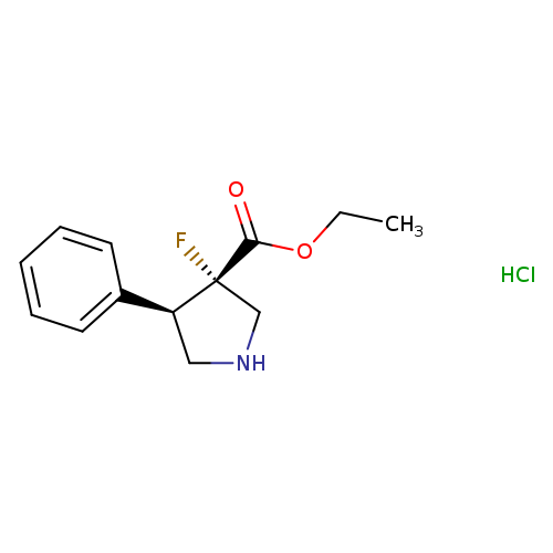 rac-ethyl(3R,4S)-3-fluoro-4-phenylpyrrolidine-3-carboxylatehydrochloride