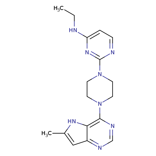 N-ethyl-2-(4-{6-methyl-5H-pyrrolo[3,2-d]pyrimidin-4-yl}piperazin-1-yl)pyrimidin-4-amine