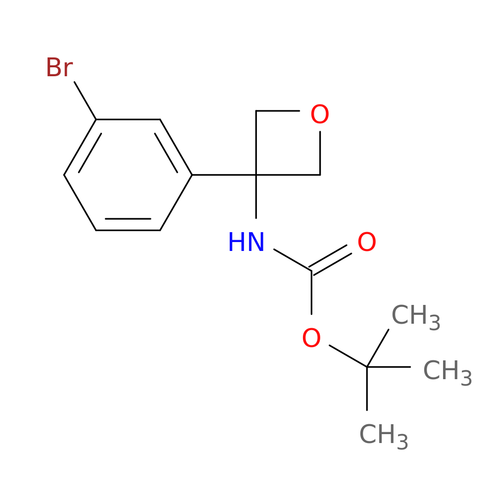 tert-butyl N-[3-(3-bromophenyl)oxetan-3-yl]carbamate