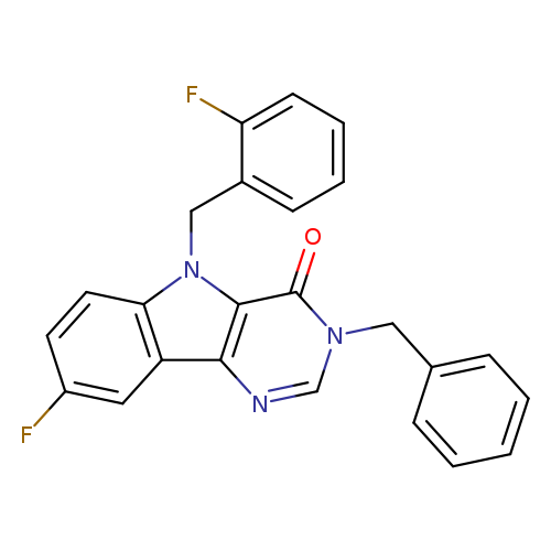 3-benzyl-8-fluoro-5-[(2-fluorophenyl)methyl]-3H,4H,5H-pyrimido[5,4-b]indol-4-one