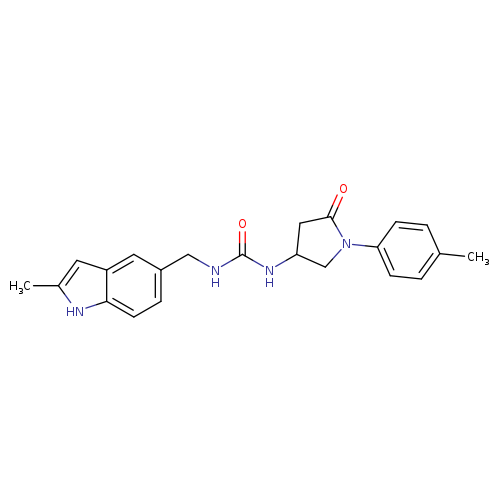 1-[(2-methyl-1H-indol-5-yl)methyl]-3-[1-(4-methylphenyl)-5-oxopyrrolidin-3-yl]urea