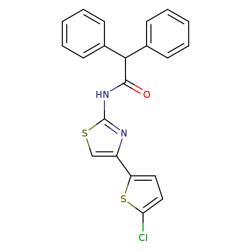 N-[4-(5-chlorothiophen-2-yl)-1,3-thiazol-2-yl]-2,2-diphenylacetamide