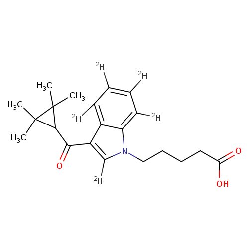 5-(3-(2,2,3,3-tetramethyl-cyclopropanecarbonyl)-1H-indol-1-yl)pentanoicacid-2,4,5,6,7-d5