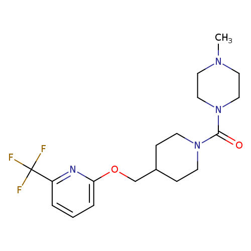 1-methyl-4-[4-({[6-(trifluoromethyl)pyridin-2-yl]oxy}methyl)piperidine-1-carbonyl]piperazine