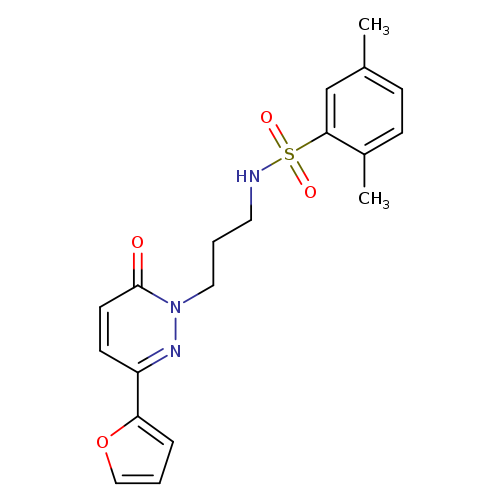 N-{3-[3-(furan-2-yl)-6-oxo-1,6-dihydropyridazin-1-yl]propyl}-2,5-dimethylbenzene-1-sulfonamide