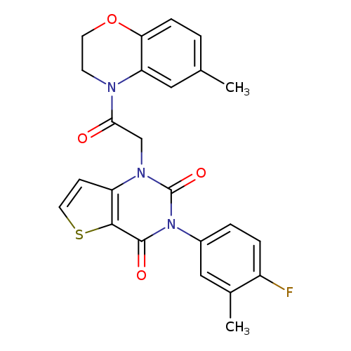 3-(4-fluoro-3-methylphenyl)-1-[2-(6-methyl-3,4-dihydro-2H-1,4-benzoxazin-4-yl)-2-oxoethyl]-1H,2H,3H,4H-thieno[3,2-d]pyrimidine-2,4-dione