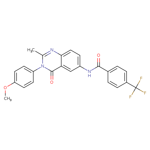 N-[3-(4-methoxyphenyl)-2-methyl-4-oxo-3,4-dihydroquinazolin-6-yl]-4-(trifluoromethyl)benzamide