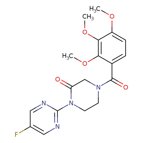 1-(5-fluoropyrimidin-2-yl)-4-(2,3,4-trimethoxybenzoyl)piperazin-2-one