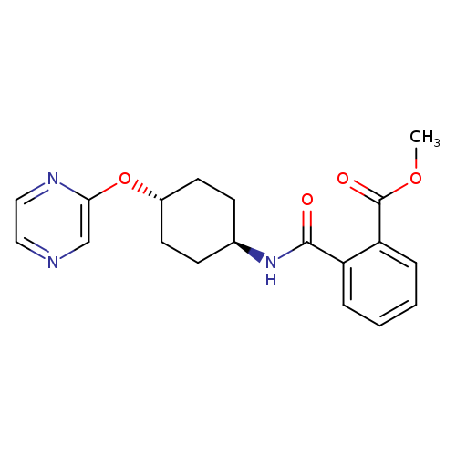 methyl 2-{[(1r,4r)-4-(pyrazin-2-yloxy)cyclohexyl]carbamoyl}benzoate