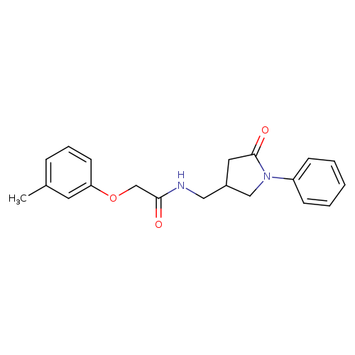 2-(3-methylphenoxy)-N-[(5-oxo-1-phenylpyrrolidin-3-yl)methyl]acetamide