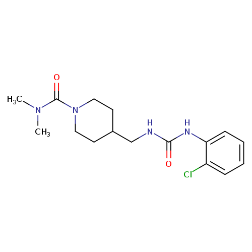 4-({[(2-chlorophenyl)carbamoyl]amino}methyl)-N,N-dimethylpiperidine-1-carboxamide