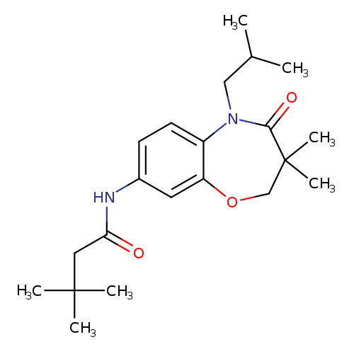 N-[3,3-dimethyl-5-(2-methylpropyl)-4-oxo-2,3,4,5-tetrahydro-1,5-benzoxazepin-8-yl]-3,3-dimethylbutanamide