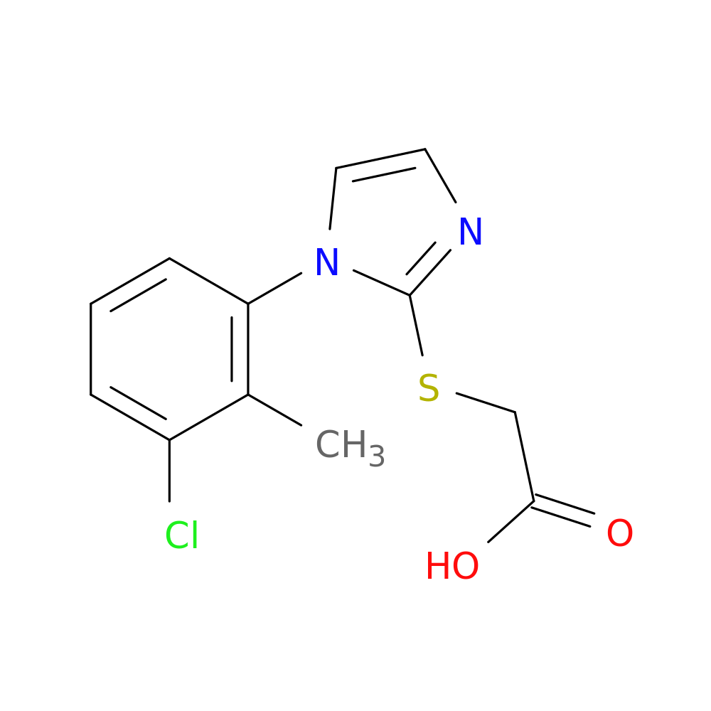 2-((1-(3-Chloro-2-methylphenyl)-1H-imidazol-2-yl)thio)acetic acid