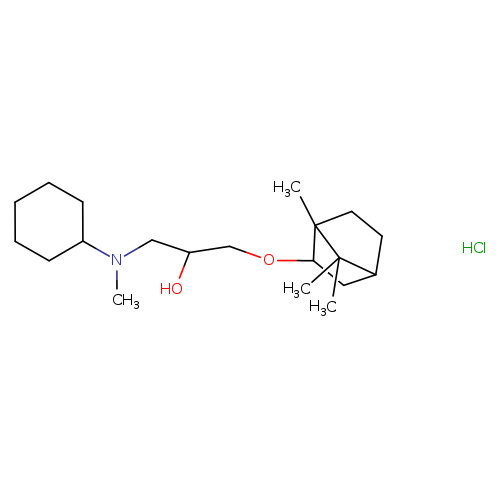 1-[cyclohexyl(methyl)amino]-3-({1,7,7-trimethylbicyclo[2.2.1]heptan-2-yl}oxy)propan-2-ol hydrochloride