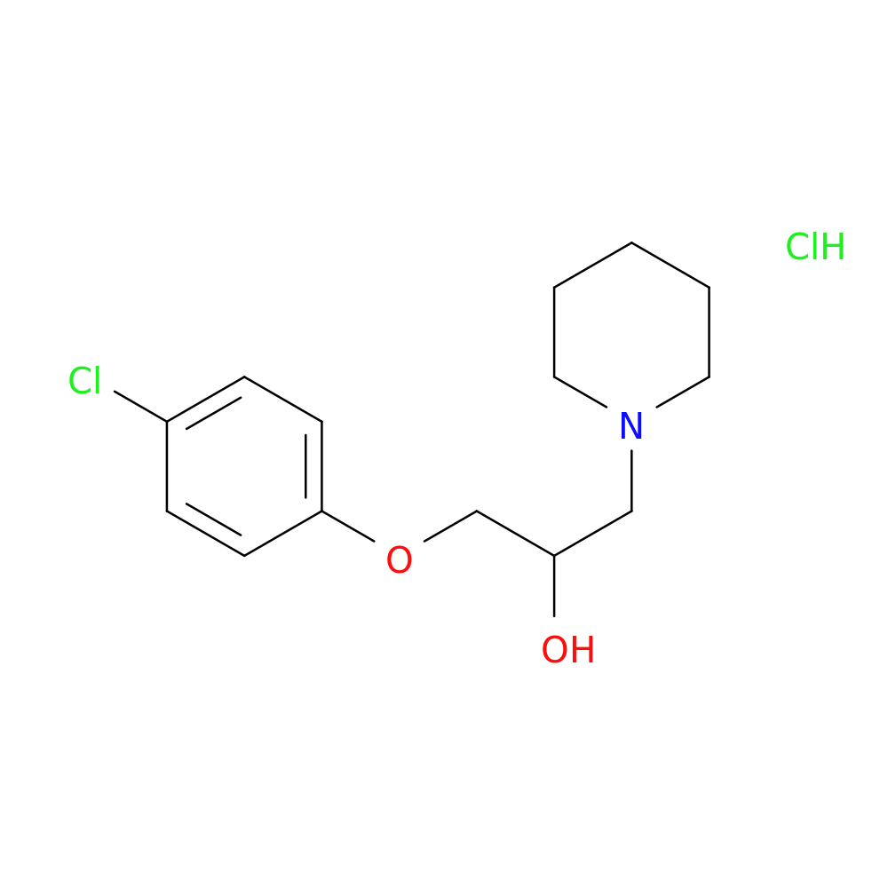 1-(4-chlorophenoxy)-3-(piperidin-1-yl)propan-2-ol hydrochloride