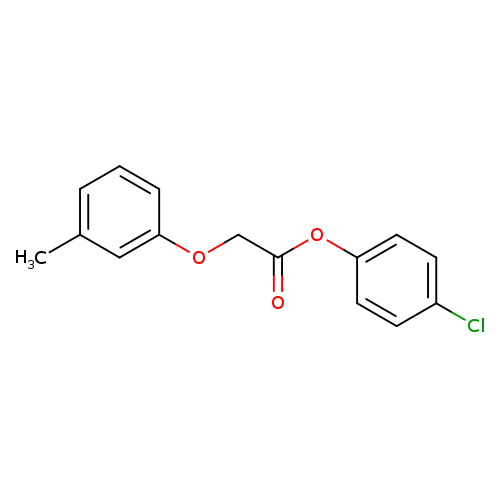 Acetic acid, (3-methylphenoxy)-, 4-chlorophenyl ester