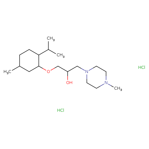 1-{[5-methyl-2-(propan-2-yl)cyclohexyl]oxy}-3-(4-methylpiperazin-1-yl)propan-2-ol dihydrochloride