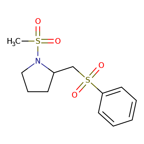 2-[(benzenesulfonyl)methyl]-1-methanesulfonylpyrrolidine