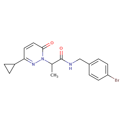 N-[(4-bromophenyl)methyl]-2-(3-cyclopropyl-6-oxo-1,6-dihydropyridazin-1-yl)propanamide