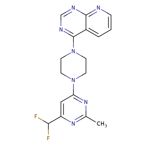 4-(difluoromethyl)-2-methyl-6-(4-{pyrido[2,3-d]pyrimidin-4-yl}piperazin-1-yl)pyrimidine