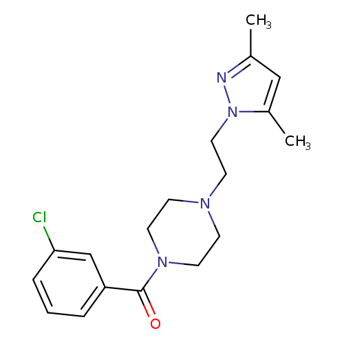 1-(3-chlorobenzoyl)-4-[2-(3,5-dimethyl-1H-pyrazol-1-yl)ethyl]piperazine
