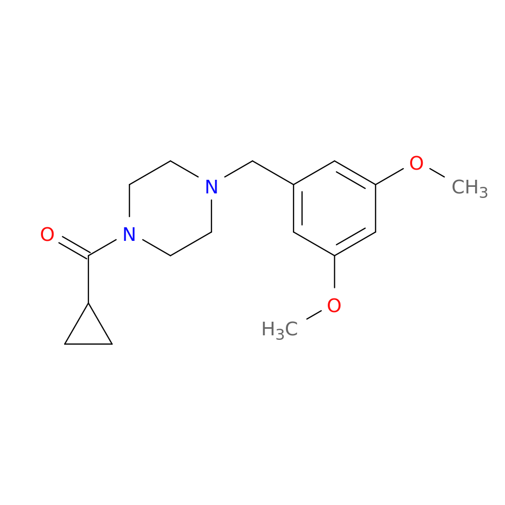 1-cyclopropanecarbonyl-4-[(3,5-dimethoxyphenyl)methyl]piperazine