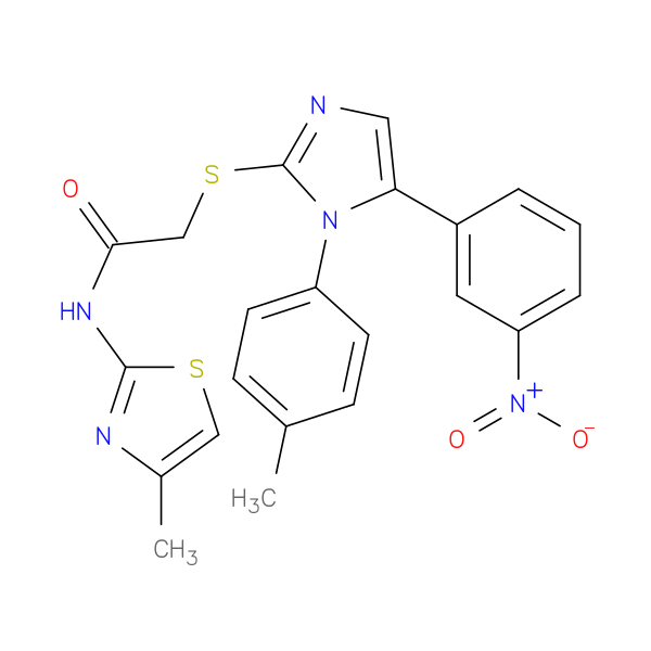 N-(4-methyl-1,3-thiazol-2-yl)-2-{[1-(4-methylphenyl)-5-(3-nitrophenyl)-1H-imidazol-2-yl]sulfanyl}acetamide