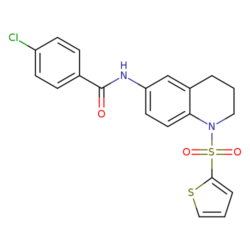 4-chloro-N-[1-(thiophene-2-sulfonyl)-1,2,3,4-tetrahydroquinolin-6-yl]benzamide