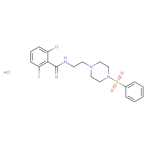 N-{2-[4-(benzenesulfonyl)piperazin-1-yl]ethyl}-2-chloro-6-fluorobenzamide hydrochloride