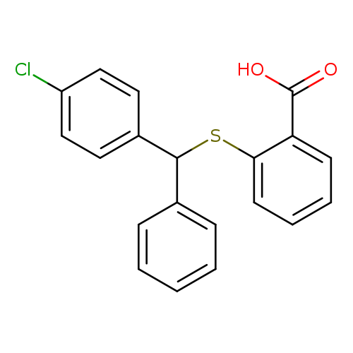 2-([(4-Chlorophenyl)(phenyl)methyl]thio)benzoic acid