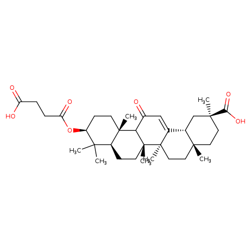 Olean-12-en-29-oic acid, 3-(3-carboxy-1-oxopropoxy)-11-oxo-,(3b,20b)-